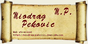 Miodrag Peković vizit kartica